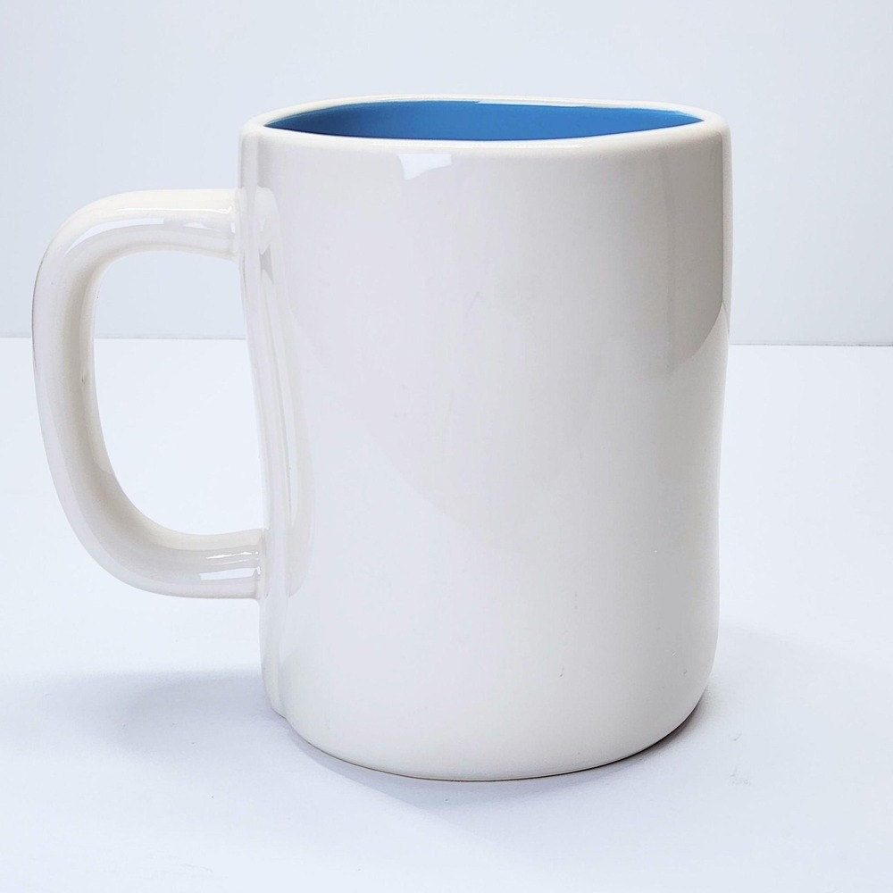 Rae Dunn Suriously Gerry Brooks Mug 20oz Ceramic Coffee Cup Blue Inside Artisan - Picture 5 of 9